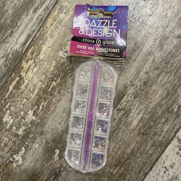 Other - China Glaze Dazzle & Design Nail Art Over 400 Rhinestones Different Shapes Color